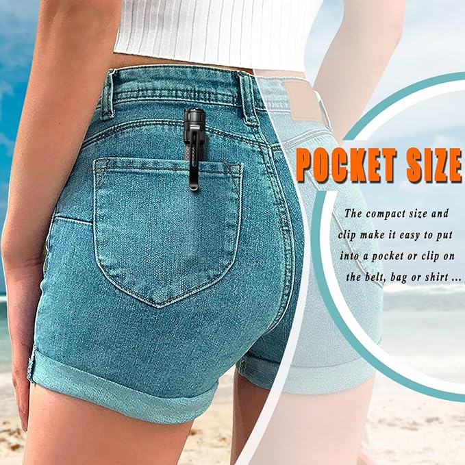 Pen Light Flashlight 3 Modes Mini Small Flashlights Tactical LED Powerful High Lumens with Clip,Slim Portable Pocket Compact Torch for Emergency Inspection AAA Battery Water-Resistant