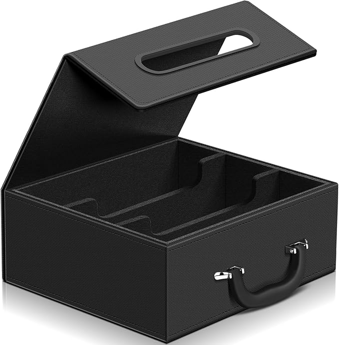 110+ Magnetic Card Holder Card Deck Case, Leather Magnetic Closure Commander Card Portable Storage Box Card Holders Fit for Baseball Cards, Sports Cards, MTG, Game Card Standard Cards