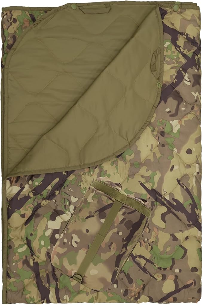 Poncho Liner Military Outdoor Camping Blanket for Travel, Beach, Grass, Picnic, Car Emergency, Outdoor, Survival