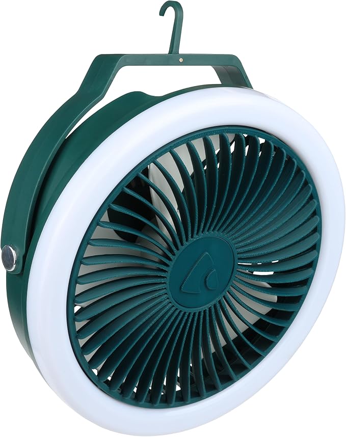 Coghlan's Portable Camping Fan with LED Light – Battery-Powered, Compact Design, Quiet Operation, USB Rechargeable for Tents, Outdoor Adventures, Emergency Use, and Travel