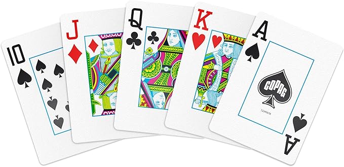 Copag WSOP 100% Plastic Playing Cards - Standard Size (Poker) Jumbo Index Black/Red Double Deck Set