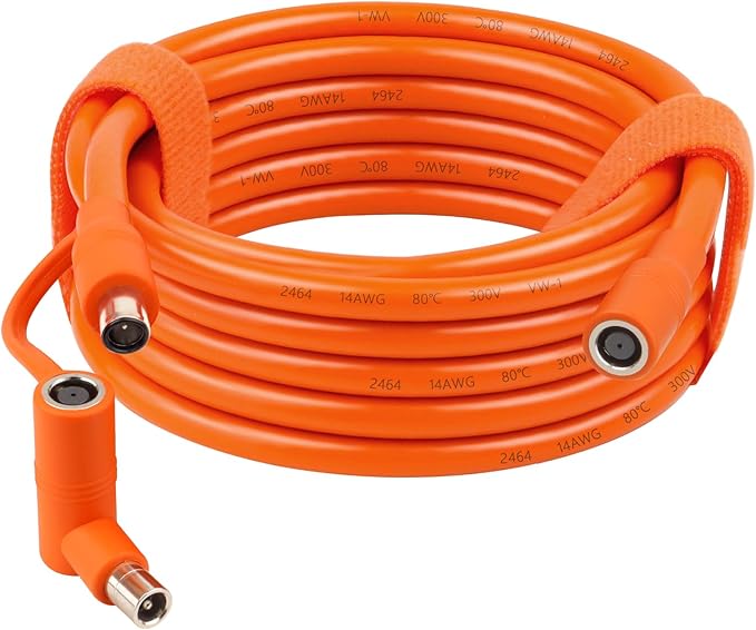 14AWG DC 8mm Extension Cable for Solar Panel 20FT,DC7909 Solar Panel Cable Female to Male with DC8020 Male Adapter Compatible with Aker,GZ Yeti,BLUETT,Jackery Portable Power Station - 20 Foot