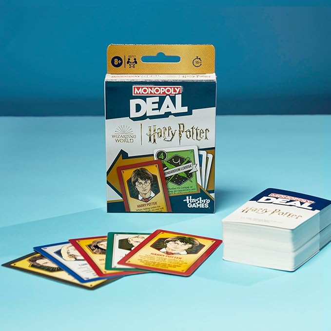 Monopoly Deal: Harry Potter Card Game | Family Games for Kids and Adults | Ages 8 and Up | 2 to 5 Players | 15 mins. | Travel Size