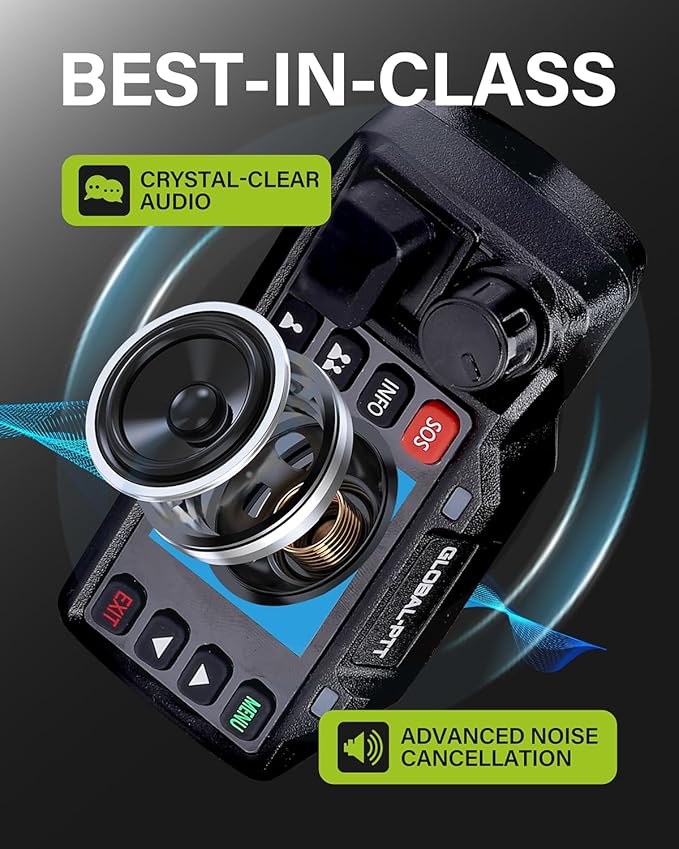2-Pack Push-to-Talk Over Cellular (PoC) Mobile Radios with GPS SOS - 4G LTE Nationwide PTT Unlimited Range License-Free for in-Vehicle Communication Include Dispatch Account (GPS)