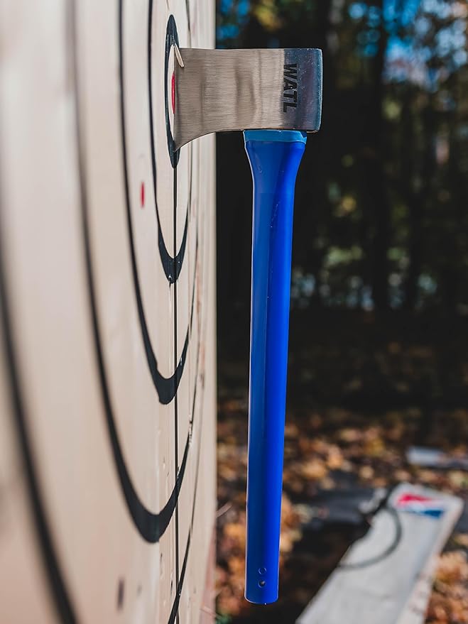 The New 19" Spitfire: World Axe Throwing League Premium Competition Throwing Axe with Durable Throwing Hatchet Molded Fibreglass Handle
