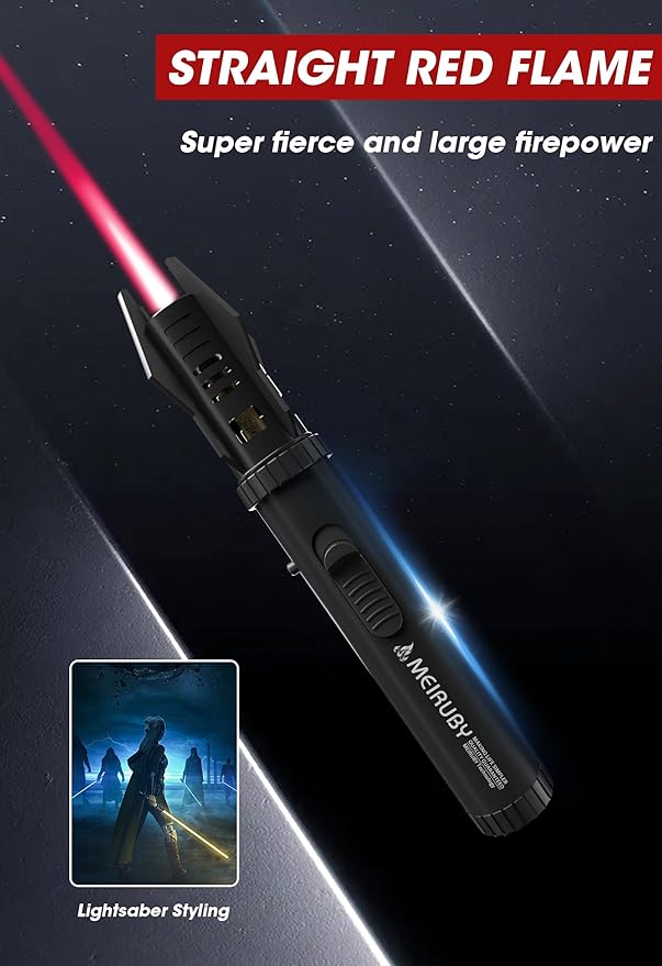 Torch Lighter for Her/Him, Women/Mens Birthdays Gifts, Lightsaber Torch Flame Butane Lighter Gifts for Dad Grandpa Step Dad Papa, Birthday Gift Cool Gadgets for Men 2025