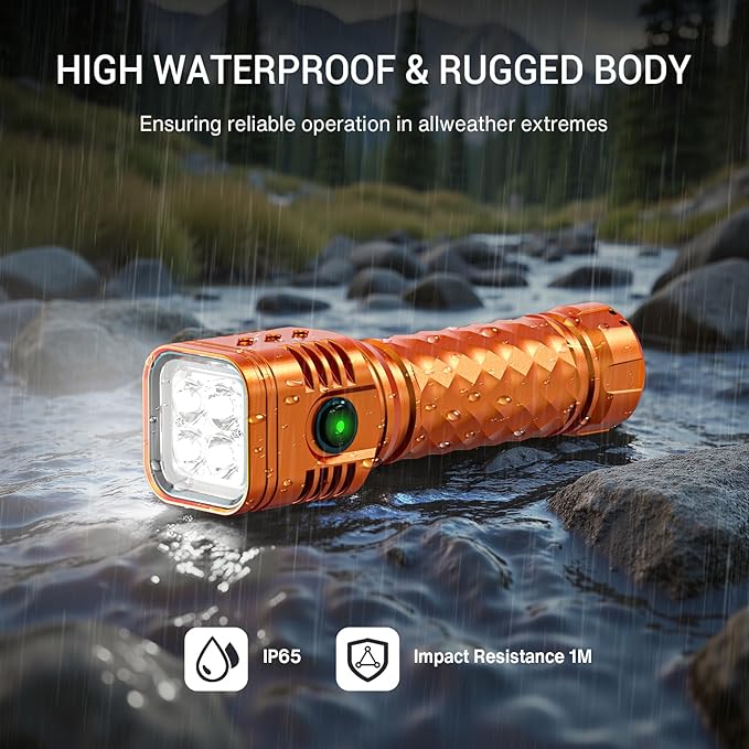 LED Flahlight High Lumens,2 Pack Rechargeable Metal Flashlights Waterproof, Super Bright Flash Light for Camping Hiking Outdoor Home Emergency, Camping Essentials Gear