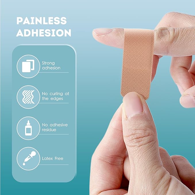 Flexible Fabric Adhesive Bandages,60 Count, Latex Free First Aid Bandage with Non-Stick Pad for Wound Care, Cuts, Scrapes, Blisters, Assorted Sizes