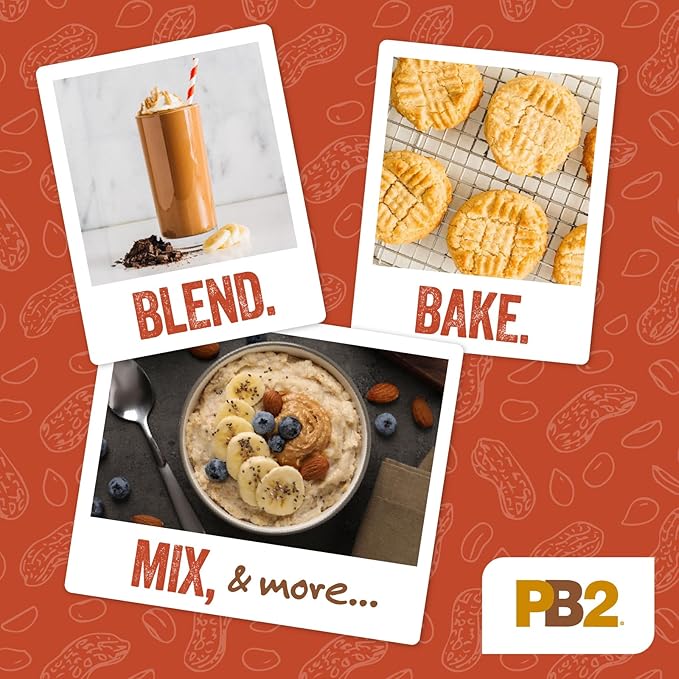PB2 Crunchy Powdered Peanut Butter - Peanut Butter Powder with Small Crunchy Peanut Pieces