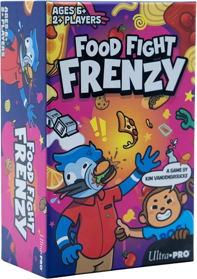 Food Fight Frenzy - Fun & Fast-Paced Family Dice Game Rolls, Pattern Matching, and Dice Game for 2-6 Players, 72 Tiles & 13 Oversized Dice, Family Party Game
