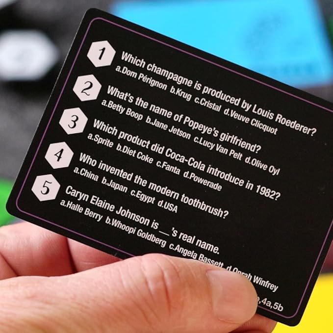 Hexaquest: The Strategic Trivia Board Game ??1500 Questions, 6 Categories, 65 Hexagon Tiles, Premium Bag ??Fun, Quick to Learn, Perfect for Game Nights, Families & Parties