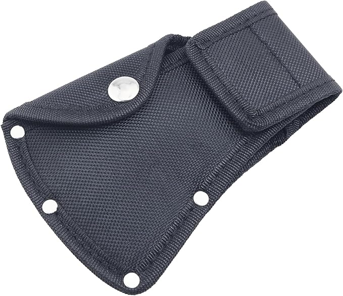 Outdoor Camping Axe Head Protector Nylon Sleeve Thick 1.25LB 6.30x4.33 Inch Double Buckle Short Handle Axe Protector Outdoor Hiking Work Black