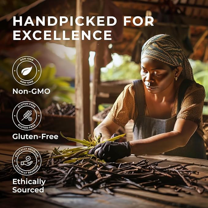 Gya Labs 10 Madagascar Vanilla Beans for Making Vanilla Extract, Baking - Grade A - 5-7 Inches (12 to 15 CM) long, Caviar Rich, Flavorful Fresh Pods