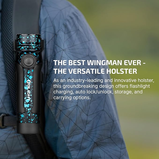 OLIGHT Seeker 4 Pro Rechargeable Flashlights, 4600 Lumens High Powerful Bright Light with USB C Holster, Waterproof IPX8 for Emergencies, Camping, Searching (Neptune)
