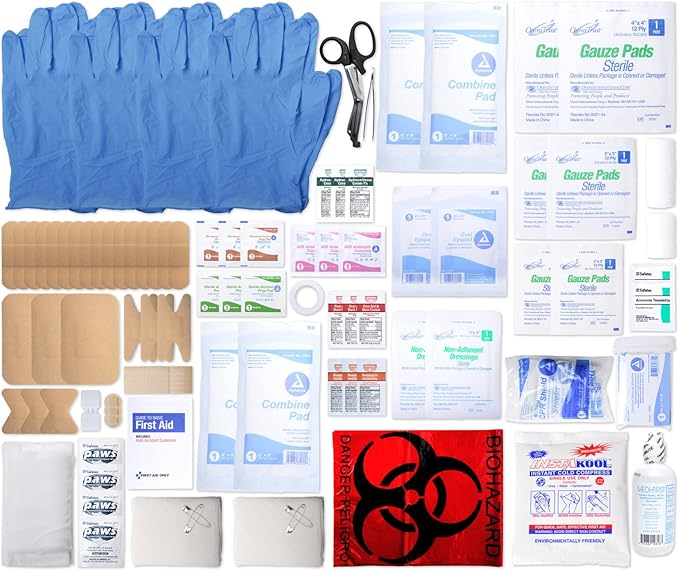 MFASCO First Aid Car Kit - Outdoor First Aid Kit for Emergencies, Compact First Aid Kit Car Essential for Travel & Camping, Easy-to-Refill, First aid Companion for Home, car, or Outdoor Adventures