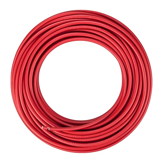 Solar Panel Wire - 80FT Red Tinned Copper Wire, 10AWG (6mm²) PV Wire Solar Extension Cable for Outdoor Automotive RV Boat Marine Solar Panel - Red (10AWG 80FT)