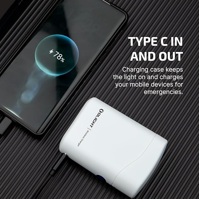 OLIGHT Baton4 Premium Edition EDC Flashlights 1300 Lumens with Type-C Charging Box, Powered by Rechargeable Battery, Small Bright Light for Camping, Emergencies, Outdoors (White)