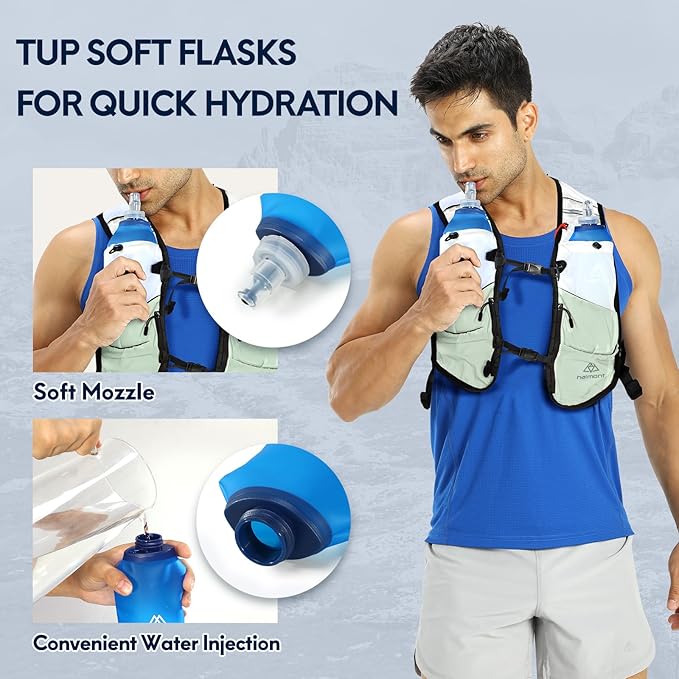 Haimont Running Hydration Vest, 5L Lightweight Runner Vest Pack for Women Men, Trail Running