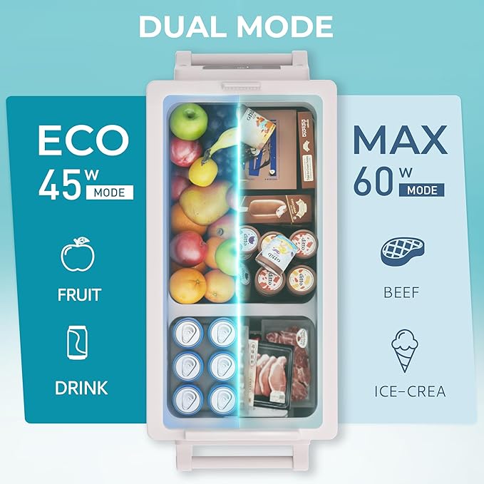 EUHOMY 12 Volt Refrigerator, 48QT(45L) Electric Cooler, 12V Fridge APP Control, 12V Cooler -4℉~68℉, Portable Freezer 12/24V DC 100-240V AC for Camping, Travel, Truck, Home