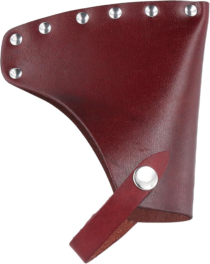HOZEON 3 PCS Leather Axe Protector, Hatchet Sheath, Axe Head Cover for Outdoor, Camping, Lumberjacks