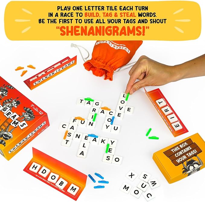 Shenanigrams! ??The Mega-Mischievous Word Game! A Super Fun & Fast Family Party Game for Kids, Teens & Adults - Great for Travel, Couples & Family Board Games Night