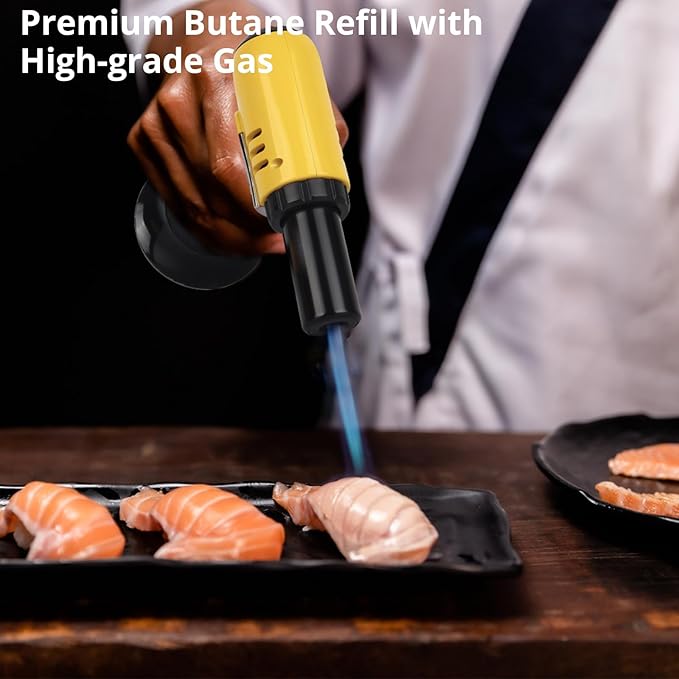 TBTeek Butane Refill, Ultra-Refined Lighter Fluid Refill, Butane Fuel Refill, Butane Canister for Torch Lighter, Butane Torch, Kitchen Blow Torch (2 Can)