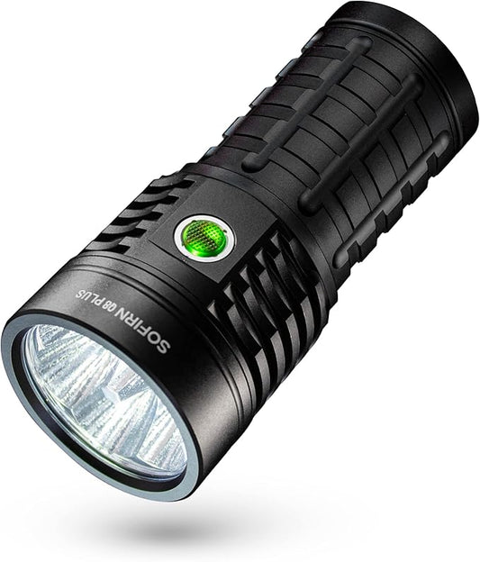 sofirn Q8 Plus Powerful Flashlight max 16000 Lumens, Max 554 Meters Beam Distance, High Powered 6* LED, Anduril 2 UI, Water Resistance, for Hunting, Searching, Survival Kit, Emergency