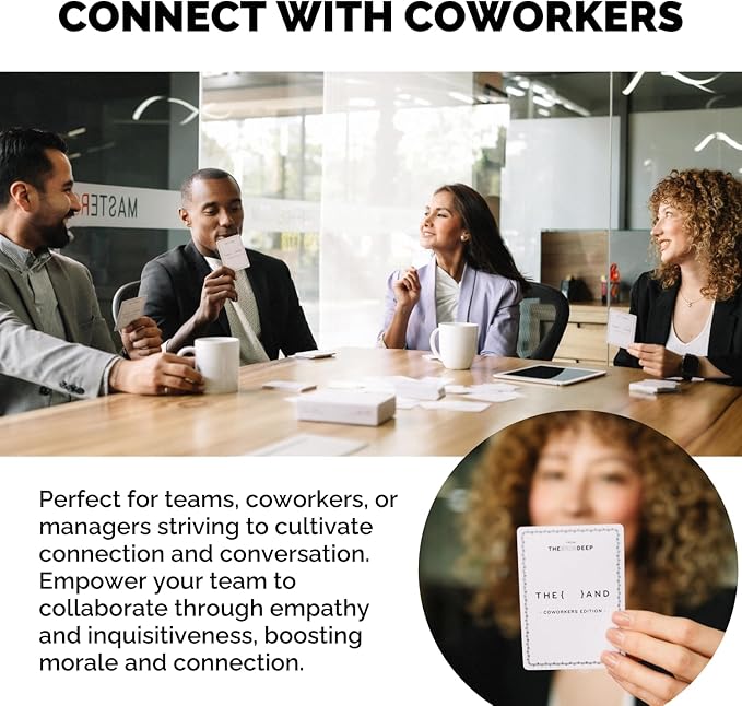 (THE AND) Coworkers Edition - 199 Icebreaker Conversation Cards for Workplace - Team Building Game for Work - Fun Office Activity to Break The Ice and Get to Know Your Teammates by The Skin Deep