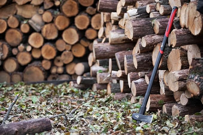 INTERTOOL 36-inch Splitting Maul, Heavy Duty Wood Splitter Axe, 6 lb / 2500 g, Shock Absorbing Fiberglass Anti-Slip Handle with Blade Cover HT-0273