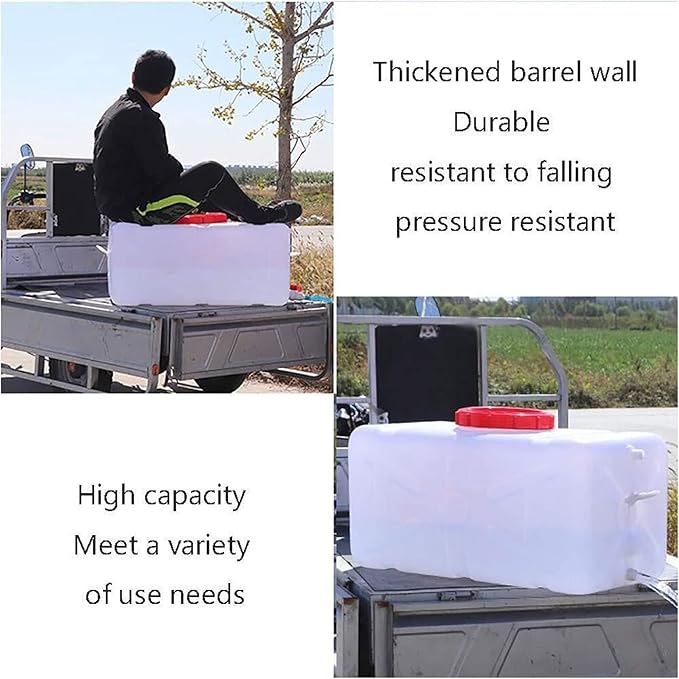 NAKAN Large Storage Container Portable Water Bucket Plastic Travel Desktop Container Rainwater Collection Storage Container Outdoor Water Storage for Camping Hiking Climbing(Size:45L)