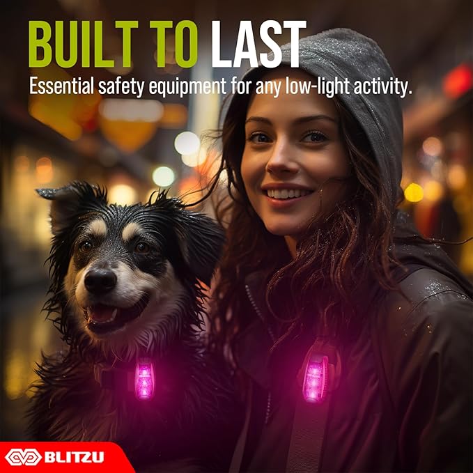 4 Pack LED Safety Light, Clip on Reflective Gear Lights for Walking at Night, Running, Jogging, High Visibility Strobe Light Accessories for Runners, Kids, Hiking, Kayak, Cycling, Camping, Boat
