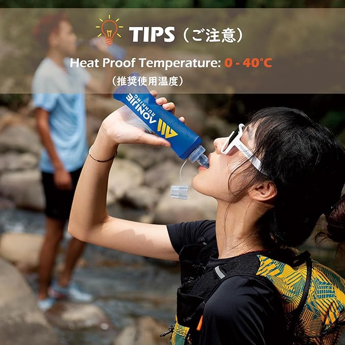 TRIWONDER Soft Flask Collapsible Water Bottles Running Bottle BPA-Free Foldable Handheld Runner Water Flask for Hydration Pack Marathon Hiking Cycling Climbing Travel (01# 500ml - Pack of 2)