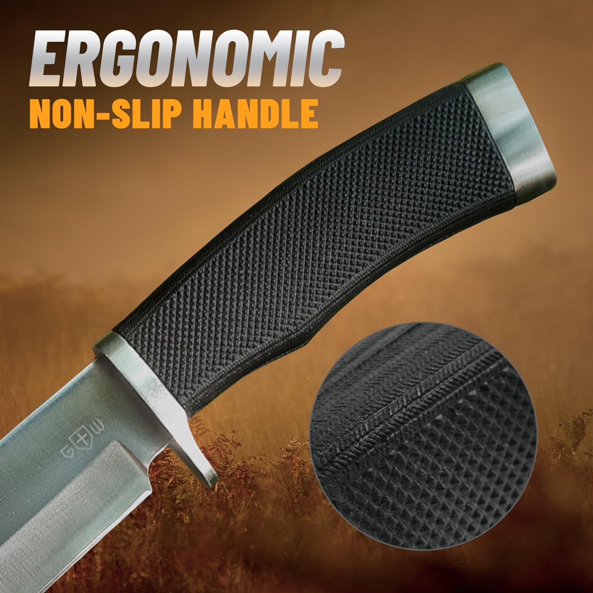 Hunting Knife with Sheath Survival Knives for Men - Best Tactical Camping Hunting Hiking Knife