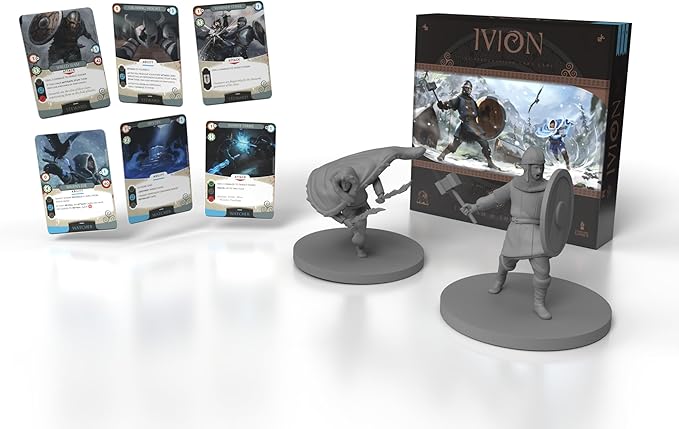 IVION: The Ram and The Raven | APE Games | Board Game | 2 Players | 20-60 Minutes | Ages 14+ | Fantasy | Hero Dueling | Deck Building | Cross Compatible | Season 2 | Aislyn Hall and Aaron Shaw