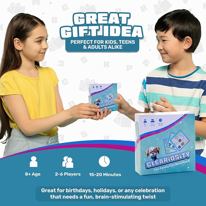 ??Fast-Paced Transparent Word Card Game for Adults & Teens, Educational & Fun Travel Games for Road Trips, Party and Family Games for Kids & Adults Game Night Fun, 2?? Players, Ages 8+