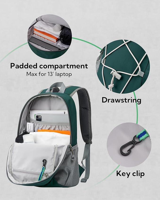 WATERFLY 12L Small Hiking Backpack: Day Pack Lightweight Travel Bag Camping Fitness Cycling Outdoor Sports Daypack For Women Men