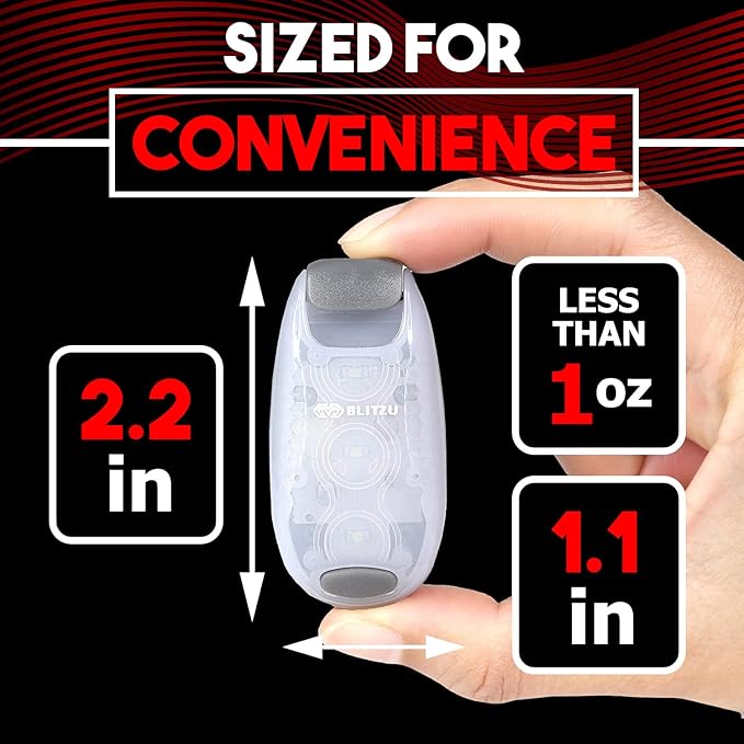 4 Pack LED Safety Light, Clip on Reflective Gear Lights for Walking at Night, Running, Jogging, High Visibility Strobe Light Accessories for Runners, Kids, Hiking, Kayak, Cycling, Camping, Boat