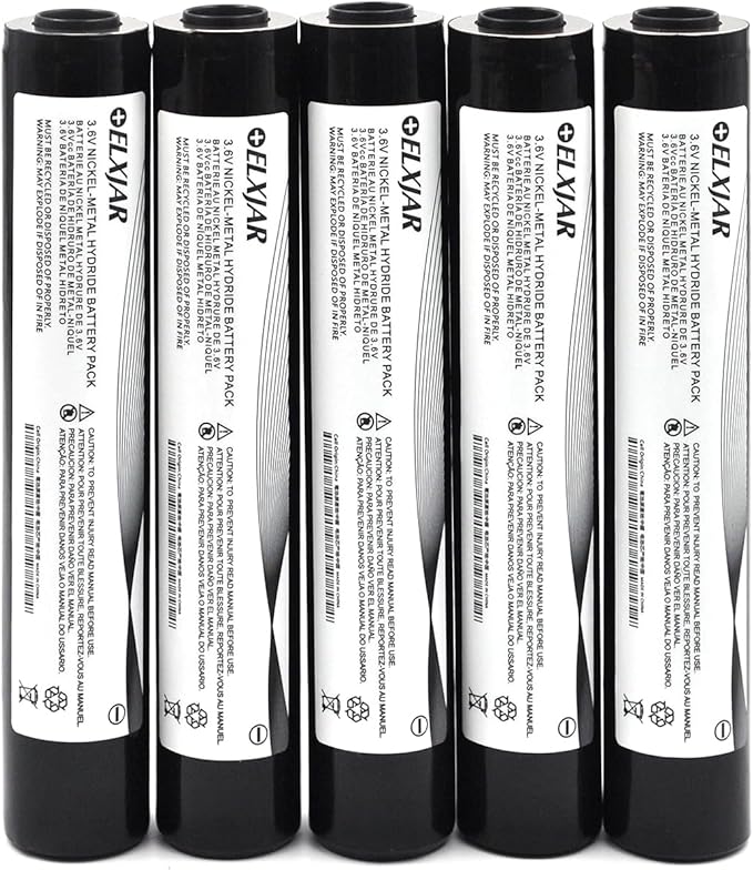 (5-Pack) 3.6V 3000mAh NiMH Rechargeable Battery Replacement for Streamlight Stinger DS LED HP XT 75175 75375 PolyStinger Pelican M9 Flashlight