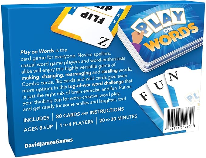 Play On Words Card Game - Extra-Creative Word Making Fun for All Ages - A Parents' Choice Award Winner - Family/Kid-Friendly Word Game