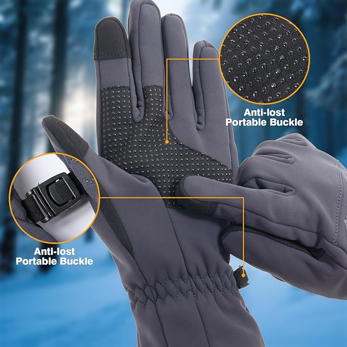 Moon Kitty Women?™s Winter Waterproof Running Gloves Windproof Thermal with Touchscreen Fingers Cold Weather Gloves for Women