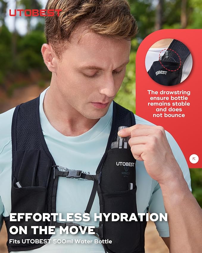 Running Vest for Women Men, Ultra-Light Minimalist Hydration Vest, Breathable Reflective Running Gear for Trail Hiking Jogging
