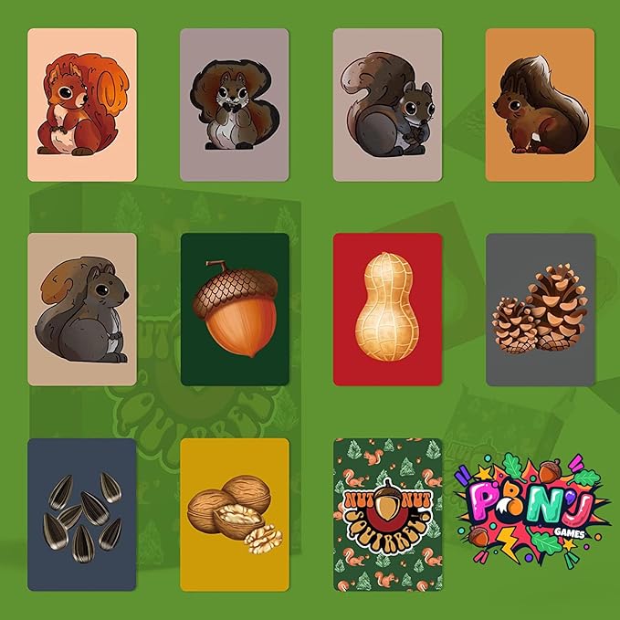 nut nut Squirrel! - A Quick, Nutty Card Game for Kids & Families. Guard Your Nuts from Those Sketchy Squirrels in a Game Filled with Strategy and Surprise! | Multiple Award Winner | from PBN'J Games