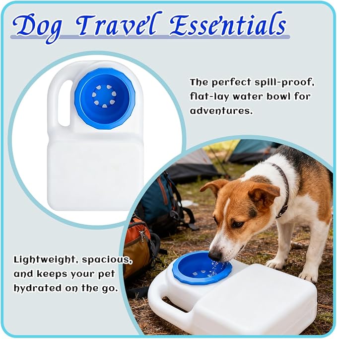 2 Pcs 3 Quart Dog Travel Water Bowl for Dogs Portable No Spill Water Bowl for Dogs and Cats,Camping Hiking Pet Travel Dog Bowls