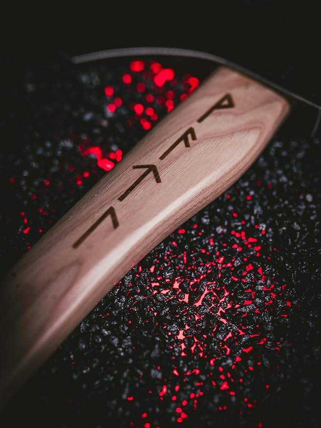 WATL Ragnar Throwing Axe: World Axe Throwing League Premium Competition Throwing Axe with Throwing Hatchet Nylon Sheath and Nordic Engraved Hickory Wooden Handle