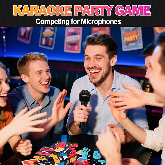 Mity rain Music Party Games - Fast-Paced Music Trivia Card Games for 2-10 Players | Fun Family Games & Adult Card Games with Lyrics ChallengePerfect for Game Night & Music Lovers!