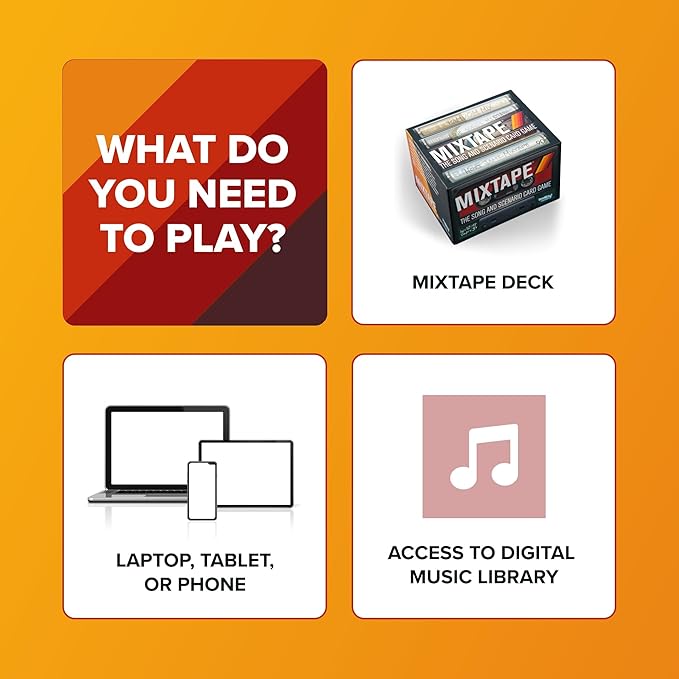 Mixtape - Family Friendly Card Games - Adult Games for Game Night - Card Games for Adults, Teens & Kids