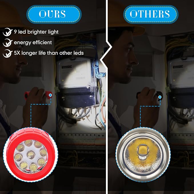 Riakrum 60 Pack 9 LED Flashlight Bulk Small Plastic Handheld Flashlights with Lanyard for Home School Night Reading Emergency Christmas Gifts, AAA Batteries Included(Cute Color)