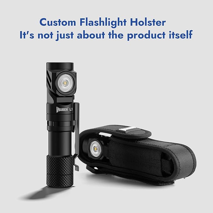 WUBEN L1 Rechargeable Flashlight High Lumens, 2000 Lumen Bright Tactical Flashlight, Dual Light Sources Pocket Flashlight, IP68 Waterproof Magnetic Camping Flashlight for Home Outdoors Emergency (P9)