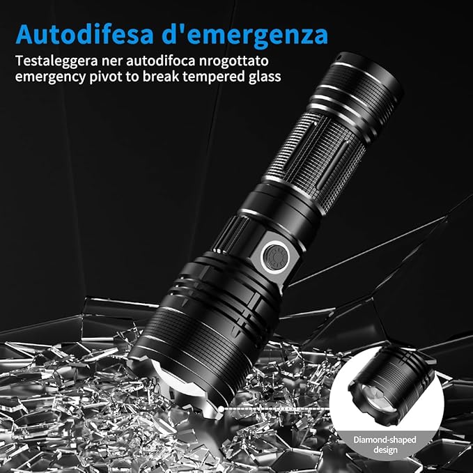 Rechargeable Flashlight, Tactical Flashlights 2000 High Lumens, USB C Bright Flashlights, 2 Pack Handheld LED Flashlight Rechargeable 5 Modes for Home,Camping, Police, etc