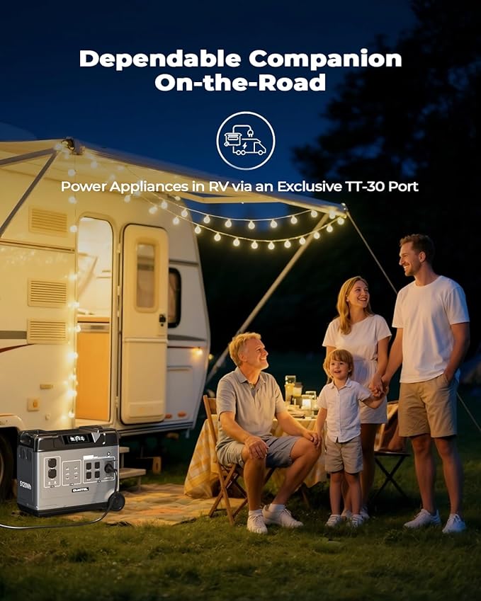 OUKITEL 5120Wh Large Capacity Solar Generator(2025 New),Portable Power Station P5000 Pro With 400W Solar Panel, 5 * 3600w AC Output (6000W Surge),1000W MPPT Solar for Emergency, Home Backup, Camping